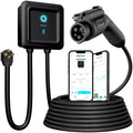 EVIQO Level 2 EV Charger 48 Amps – NEMA 14-50 Plug, J1772 25' Cable, WiFi (2.4 GHz) Smart App - Weatherproof Indoor/Outdoor (IP66,NEMA 4) UL, ETL Certified