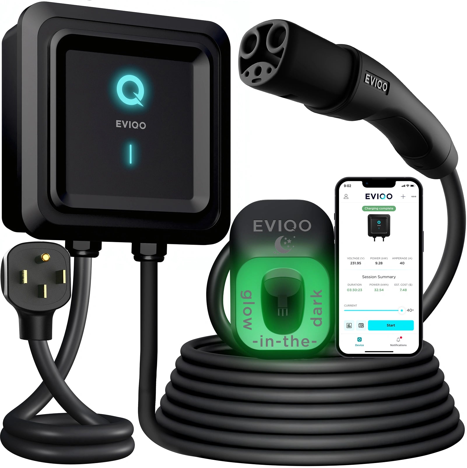 electronic cigarette charger LIHAN 2 USB Car Charger,12V/24V Voltage Meter, Black profile charger plugs directly into your cars 12V power port and gives you one USB Type Eviqo NACS Charger for Tesla