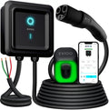 EVIQO NACS Charger for Tesla 48 Amp Hardwired Level 2 EV Charger - 240V Wall EV Charger Level 2, 25ft Cable, WiFi (2.4 GHz) Smart App - Weatherproof, Outdoor (IP66,NEMA 4) UL, ETL Certified