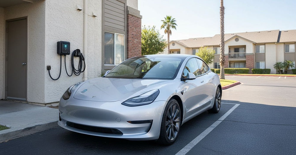 How to charge electric car at home without garage