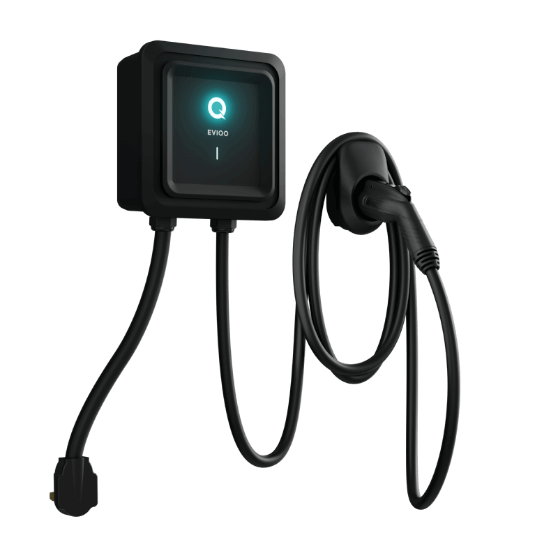 EVIQO Level 2 EV Charger Plug In Version (240V) | 48 AMP Home Charging Station, 25' Cable, 38" NEMA 14 - 50 - EVIQO